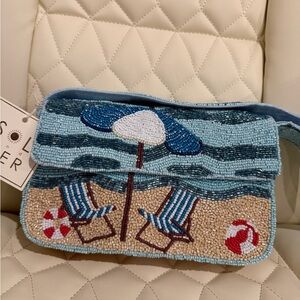 Colorful Beaded Beach Clutch